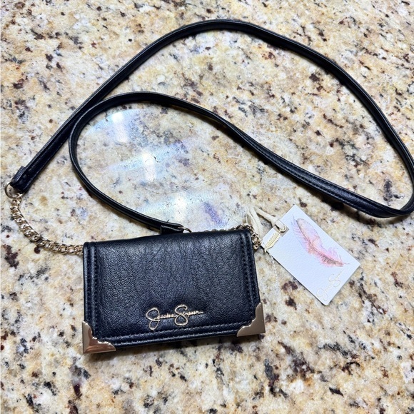 Jessica Black Wallet with Gold Accents - Picture 1 of 6